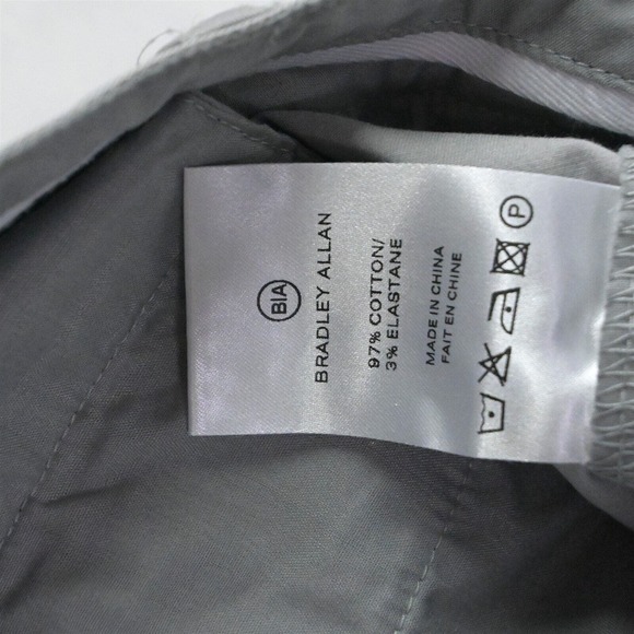 Bradley Allen 38 x 8" Light Gray Stretch‎ Chino Shorts - Picture 3 of 7